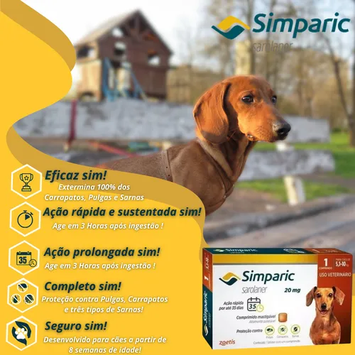 Para que serve o Simparic para cachorro