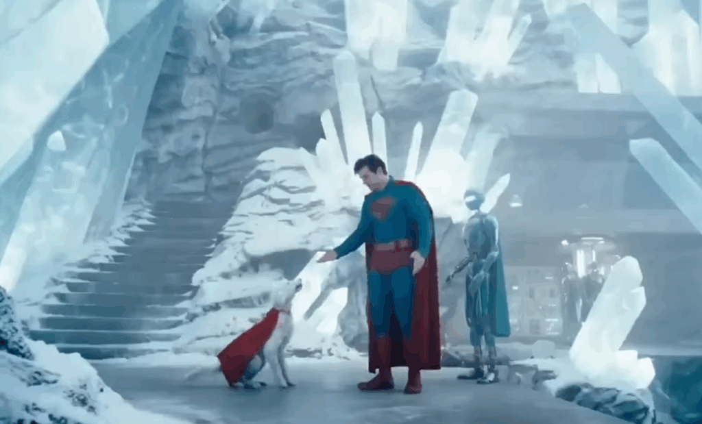 Superman chama atenção de Krypto em cena vazada
